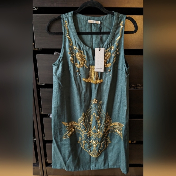 See u soon dark green dress size L - Picture 2 of 5